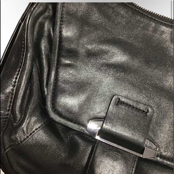 Kooba Black Leather Crossbody Purse Bag Satchel - Picture 7 of 11